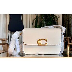NEW!!! Coach White/Chalk Leather Sage Shoulder Bag/Crossbody with Adjustable Str